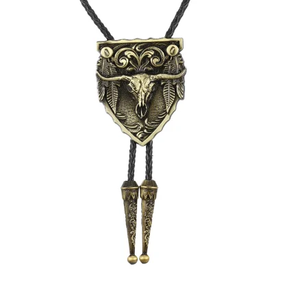 Western Cowboy Embossed Bolo Tie - Image 5