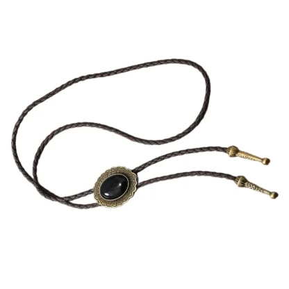 Dark Oval Shaped Bolo Tie - Image 8