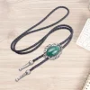Formal Oval Green Bolo Tie - Image 2