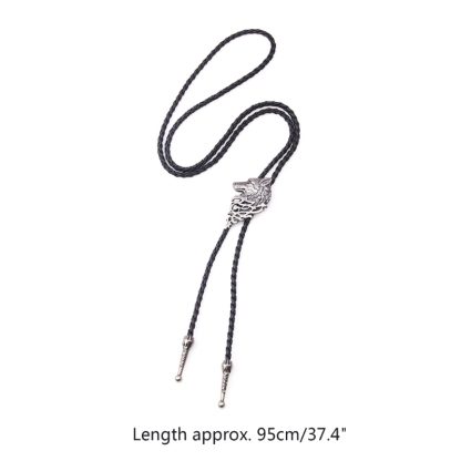 Wolf Head Pendant Bolo Tie - Image 10
