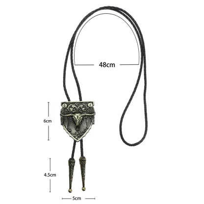 Western Cowboy Embossed Bolo Tie - Image 6